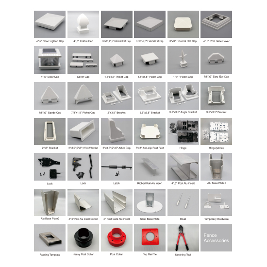 PVC kerítéspanelek kiegészítők